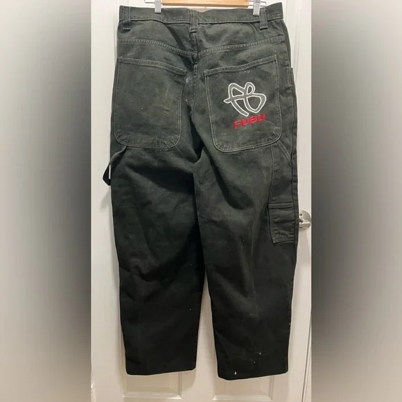 FUBU Baggy Denim Work Jeans, black, size 38 - Picture 2 of 4